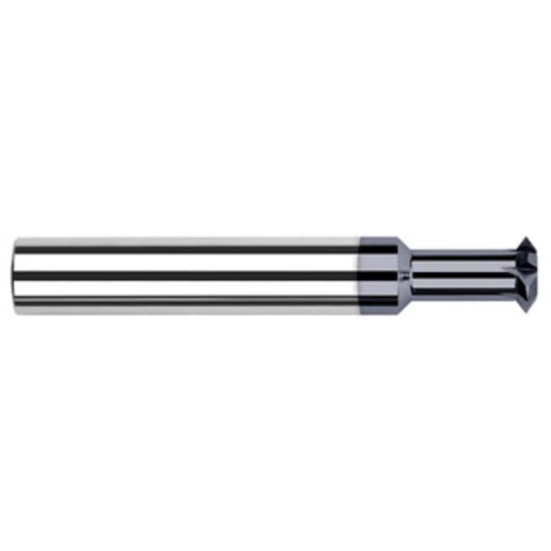 Harvey Tool 0.2362 0.2362 Cut Diam, 0.118 Cut Width, 1/4 Shank, Solid Carbide Double-Angle Cutter AlTiN Finish, 4 Tee...